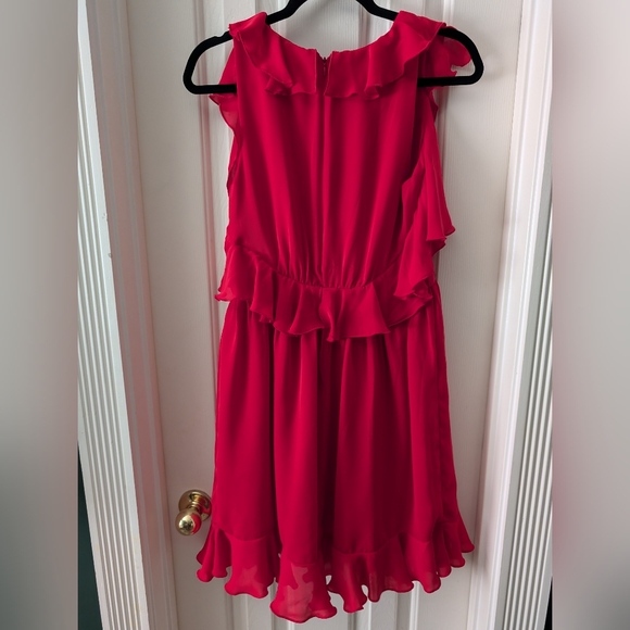 Prabal Gurung for Target Red Ruffle Midi Dress - Picture 2 of 2